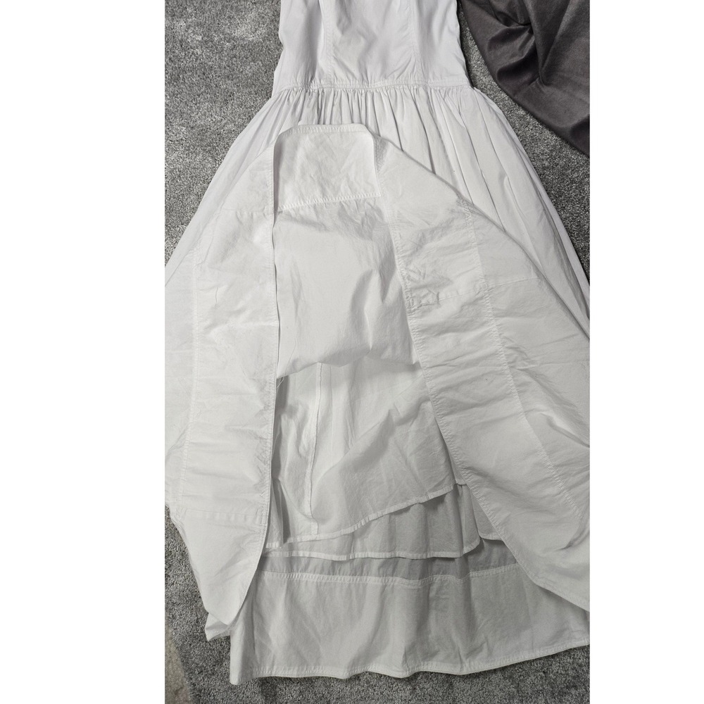 Madewell Poplin Seamed Maxi Dress Cutout Back White Summer Women's Sz 0 NWT - Picture 10 of 10